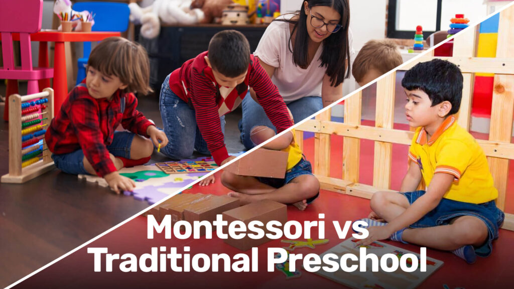 Comparison of Montessori classroom versus traditional preschool classroom setup